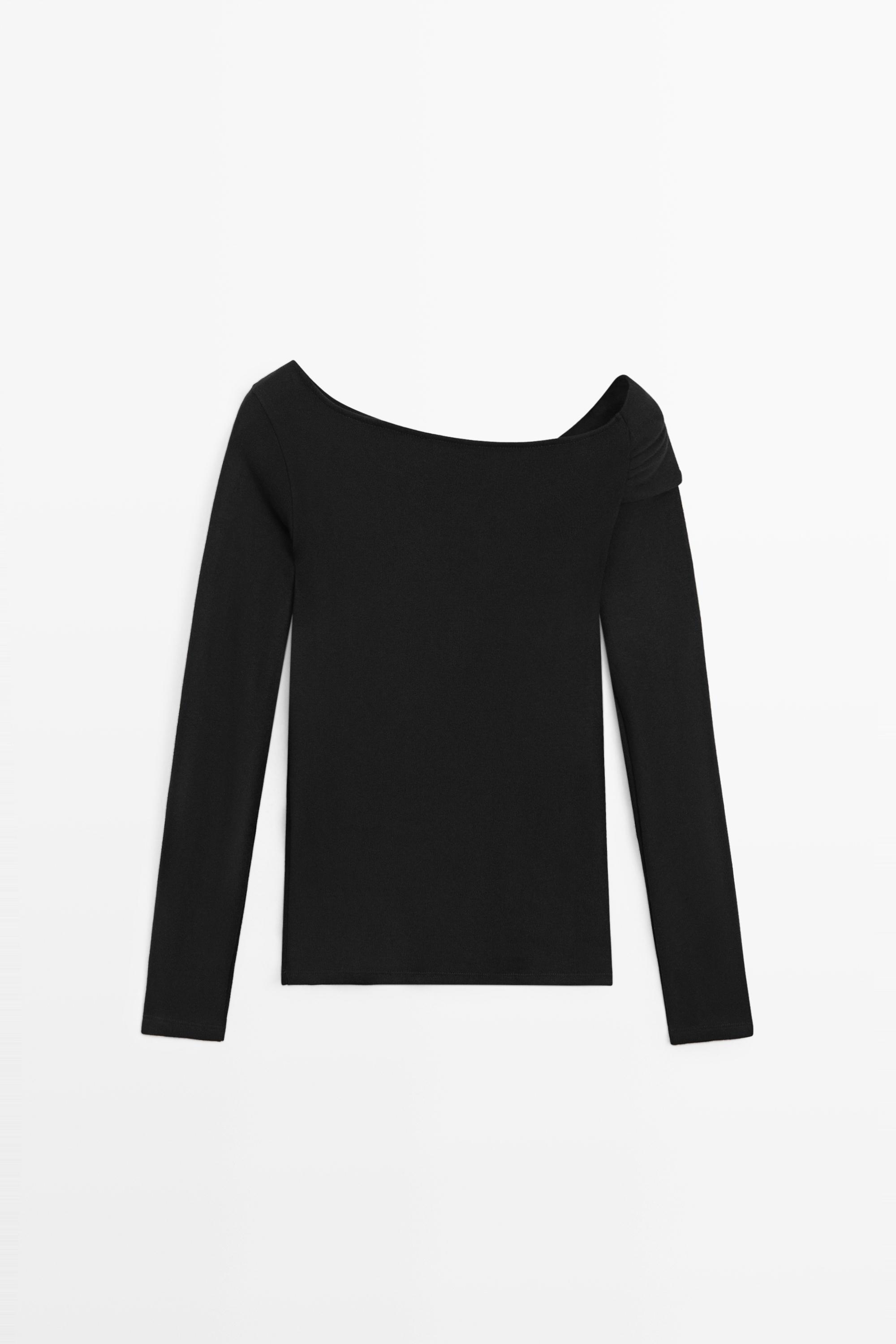 Long sleeve top with metallic detail